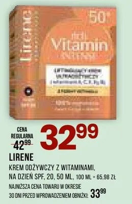 Krem odżywczy z witaminami na dzień SPF 20 promocja w Drogerie Natura