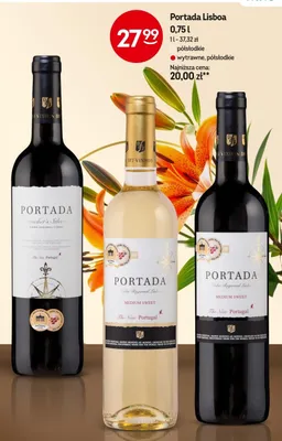 Wino Portada Lisboa wytrawne promocja w Żabka