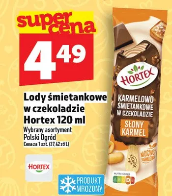 Lody śmietankowe w czekoladzie karmelowo słony karmel promocja w TOPAZ