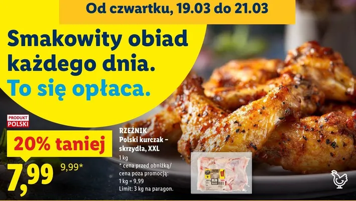 Polski kurczak - skrzydła, XXL promocja w Lidl