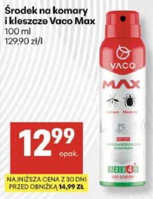 Środek na komary i kleszcze Vaco Max promocja w Delikatesy Centrum