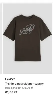 T-shirt z nadrukiem Levi's czarny promocja w Lounge by Zalando