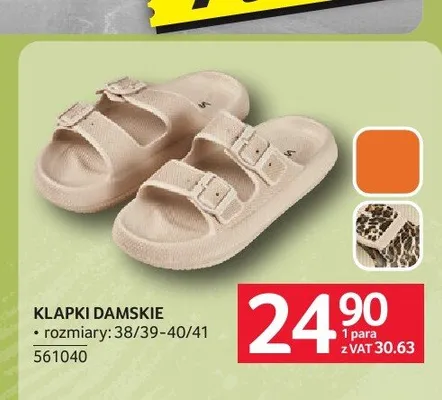Klapki damskie promocja w Selgros