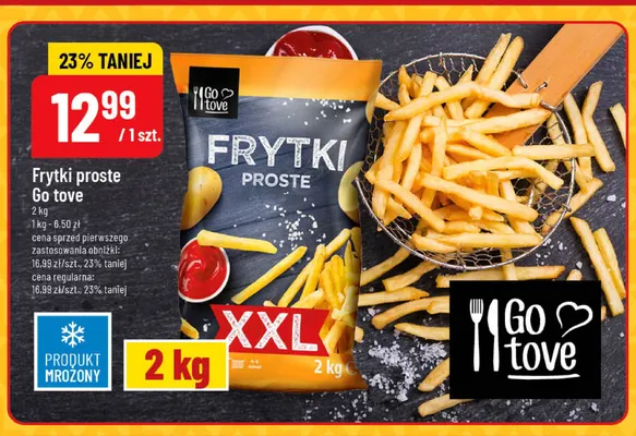 Frytki proste Go tove promocja w POLOmarket