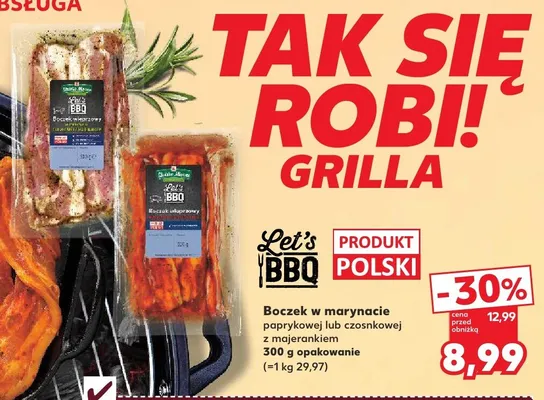 Boczek w marynacie paprykowej z majerankiem Let's BBQ promocja w Kaufland