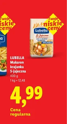 Makaron krajanka 5-jajeczna Lubella promocja w Lidl