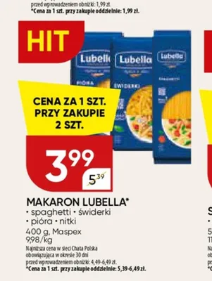 Makaron Lubella nitki promocja w Chata Polska