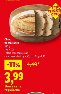 Chleb na maślance promocja w Lidl