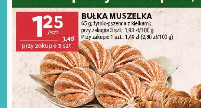 Bułka muszelka żytnio-pszenna z kiełkami promocja w Stokrotka