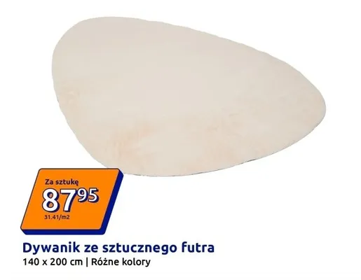 Dywanik ze sztucznego futra promocja w Action