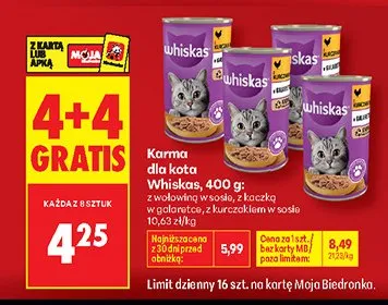 Karma dla kotów Whiskas promocja w Biedronka
