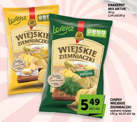 Chipsy Wiejskie Ziemniaczki Koperek promocja w Euro Sklep
