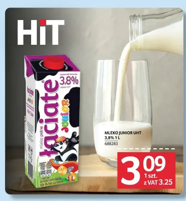 Mleko Junior UHT 3,8% Łaciate promocja w Selgros