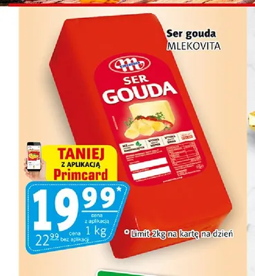 Ser gouda Mlekovita promocja w Prim Market