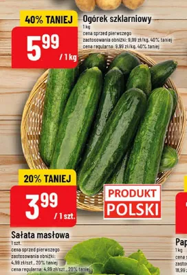 Ogórek szklarniowy promocja w POLOmarket