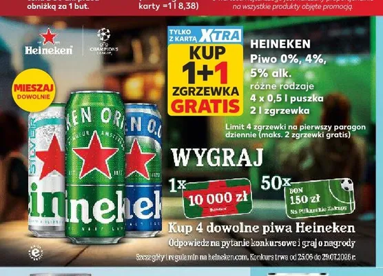 Piwo Heineken Silver 4-pak promocja w Kaufland