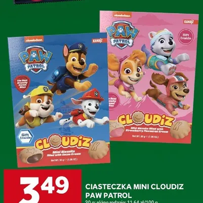 Ciasteczka mini Cloudiz Paw Patrol promocja w Stokrotka