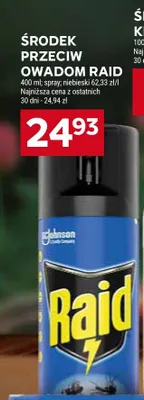 Środek przeciw owadom Raid spray promocja w Stokrotka