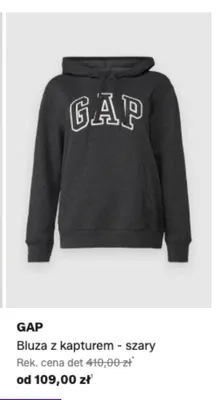 Bluza z kapturem GAP szara promocja w Lounge by Zalando