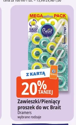 Pieniący proszek do wc Brait promocja w Leclerc