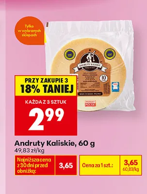 Andruty Kaliskie promocja w Biedronka