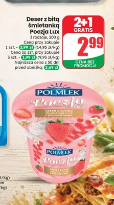 Deser z bitą śmietanką Poezja Lux promocja w Dino