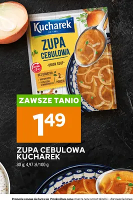 Zupa cebulowa Kucharek promocja w Stokrotka