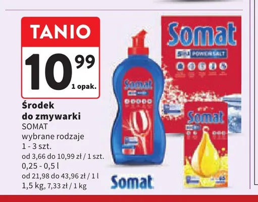 Środek do zmywarki Somat promocja w Intermarche