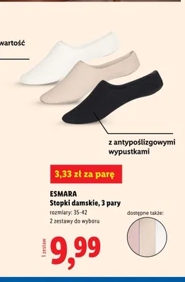 Stopki damskie ESMARA 3 pary promocja w Lidl