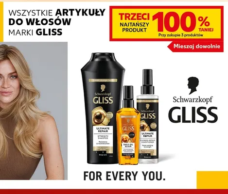 Olejek do włosów Daily Oil Elixir Gliss promocja w Kaufland