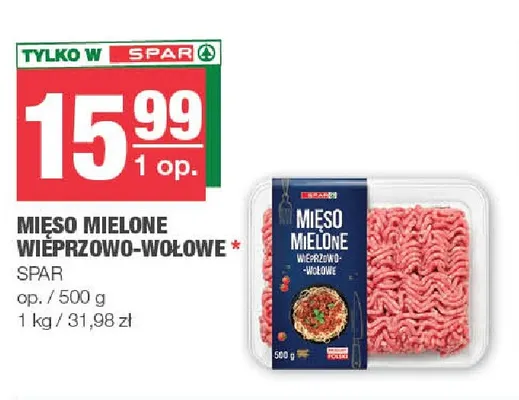 Mięso mielone wieprzowo-wołowe SPAR promocja w SPAR