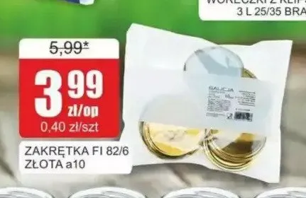 Zakrętka fi 82/6 złota promocja w Bingo