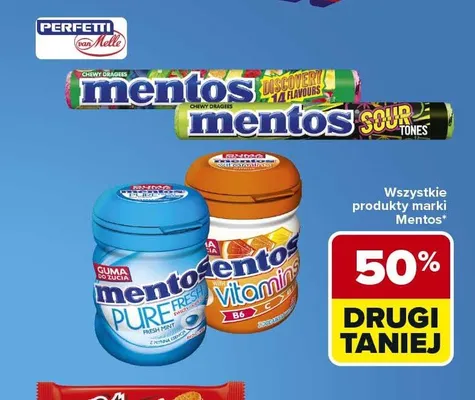 Guma do żucia Mentos Pure Fresh promocja w Carrefour
