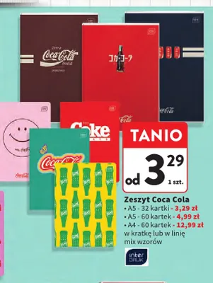 Zeszyt Coca Cola A5 60 kartek Interdruk promocja w Intermarche