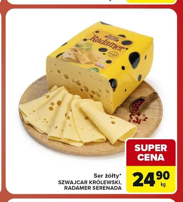 Ser żółty Szwajcar Królewski promocja w Carrefour Market