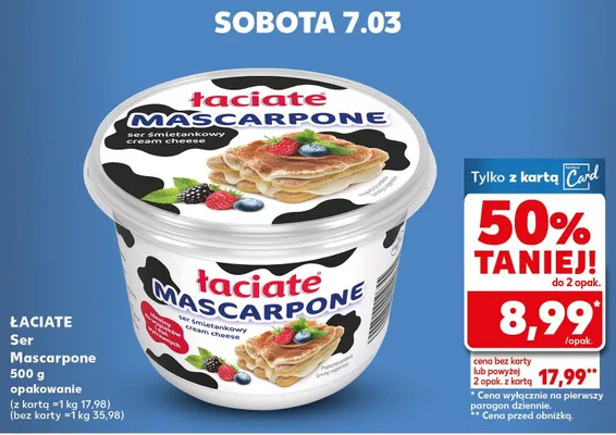 Ser Mascarpone promocja w Kaufland