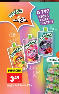 Mus Tymbark Genzie Glow promocja w Biedronka