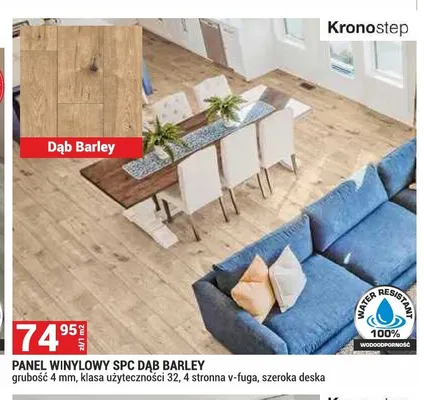 Panel winylowy SPC Kronostep Dąb Barley promocja w Merkury Market