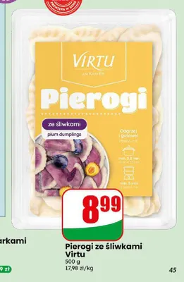 Pierogi ze śliwkami Virtu promocja w Dino