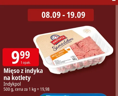 Mięso z indyka na kotlety Indykpol promocja w Leclerc