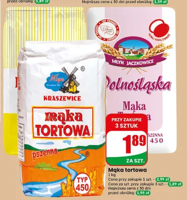 Mąka tortowa Kraszewice promocja w Dino