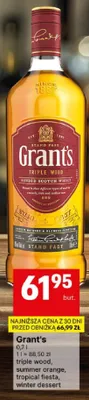 Whisky Grant's Triple Wood promocja w Delikatesy Centrum