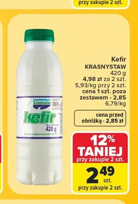 Kefir Krasnystaw promocja w Carrefour