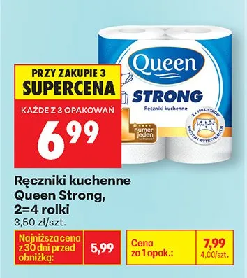 Ręczniki kuchenne Strong, 2=4 rolki promocja w Biedronka