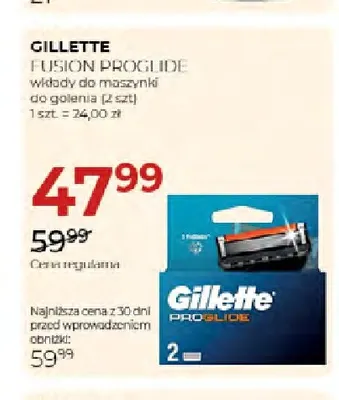 Wkłady do maszynki do golenia Fusion ProGlide Gillette promocja w Drogerie Jawa