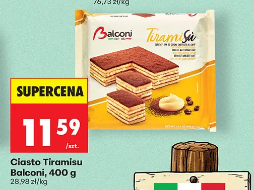 Ciasto Tiramisu Balconi promocja w Biedronka