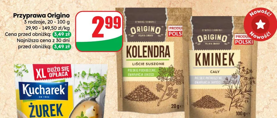 Przyprawa Origino kminek cały promocja w Dino