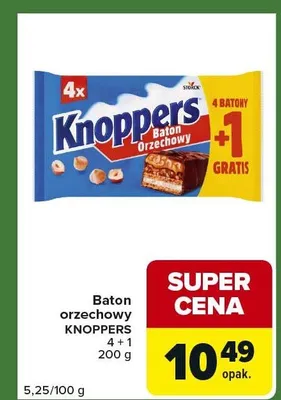 Baton orzechowy 4+1 promocja w Carrefour Express