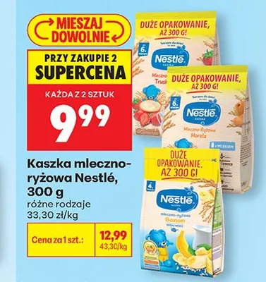 Kaszka mleczno-ryżowa Nestlé Mleczno-Truskawkowa promocja w Biedronka