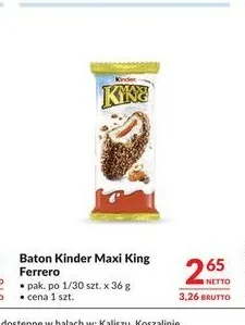 Baton Kinder Maxi King Ferrero promocja w Makro